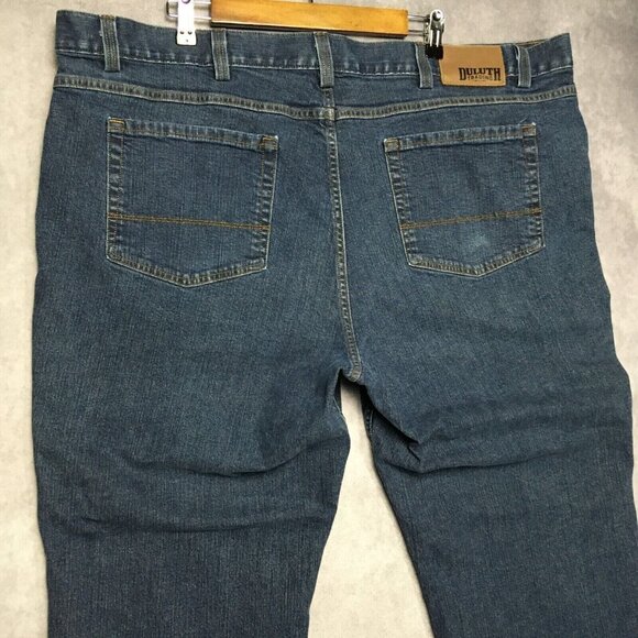 Duluth Trading Men Flex Weekender Blue Jeans size 46 to 48x34 Relaxed Fit - Picture 15 of 15
